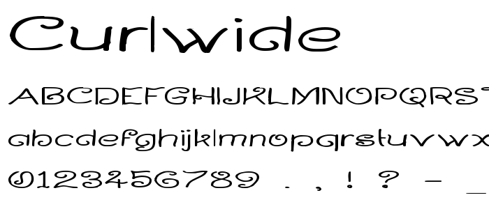 Curlwide font
