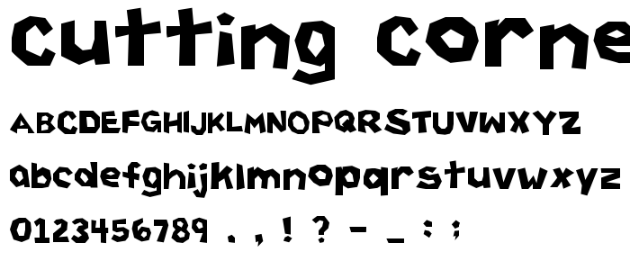 Cutting_Corners font