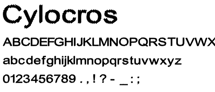 Cylocros font