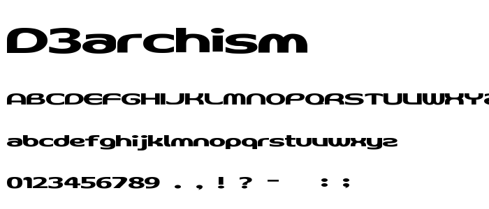 D3archism font