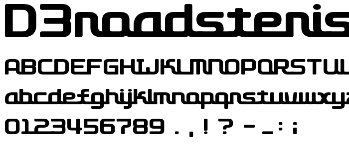 D3roadsterism font