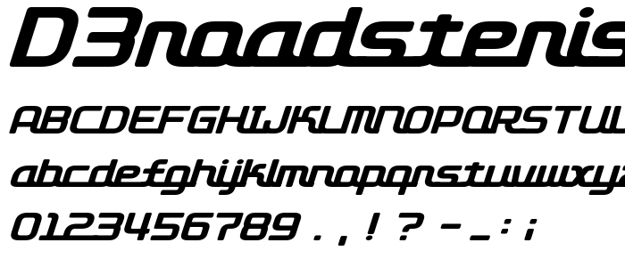 D3roadsterismi font