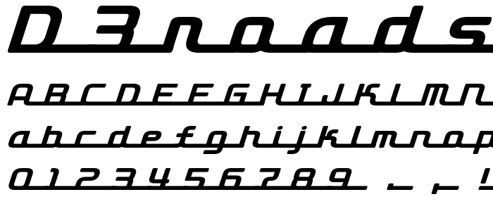 D3roadsterismli font