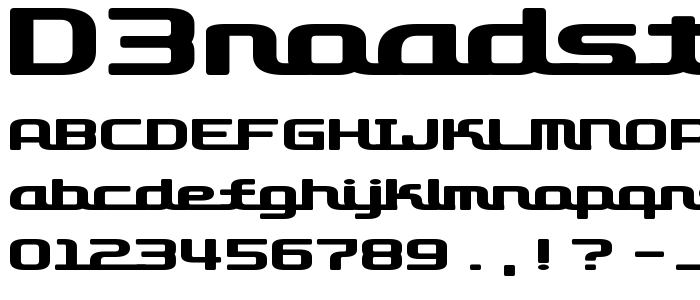 D3roadsterismw font