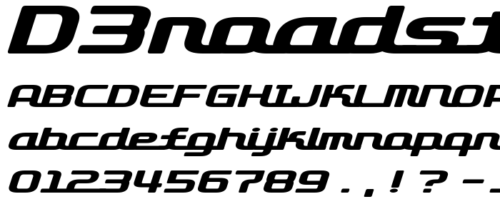 D3roadsterismwi font