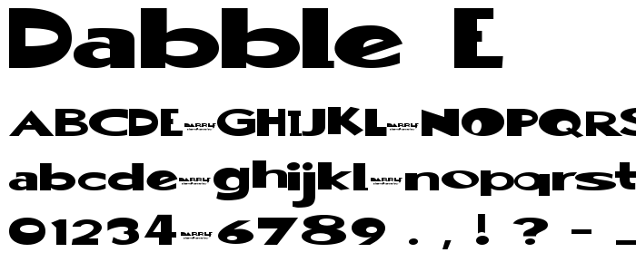 Dabble_E font