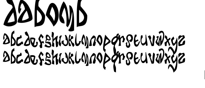 Dabomb font