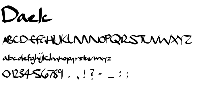 Daelc font