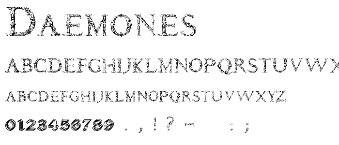 Daemones font