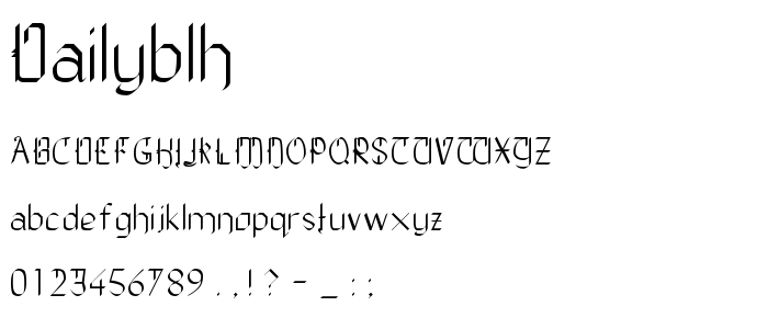 Dailyblh font