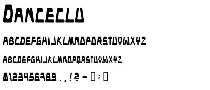 Danceclu font