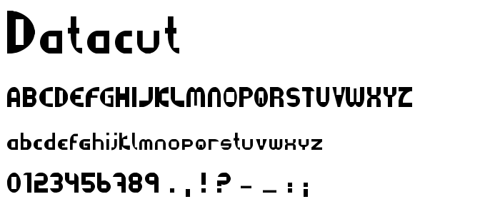 Datacut font