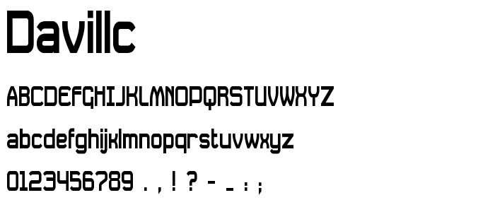 Davillc font