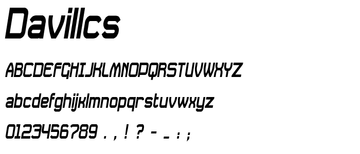 Davillcs font