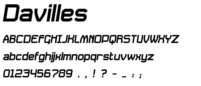 Davilles font