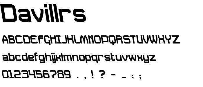 Davillrs font