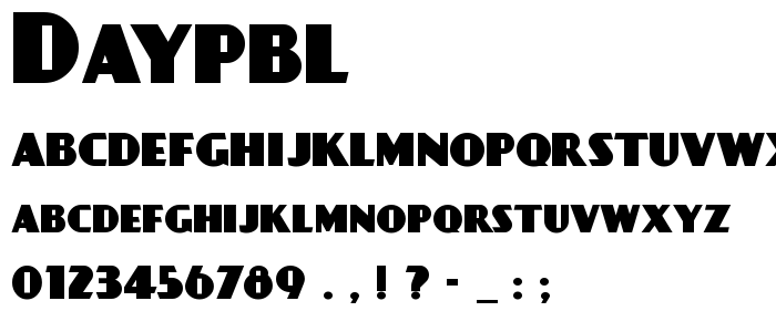 Daypbl font