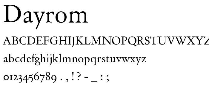 Dayrom font