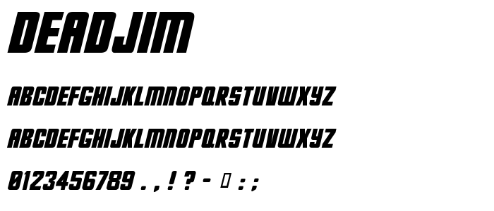 Deadjim font