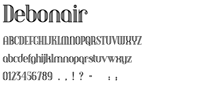 Debonair font