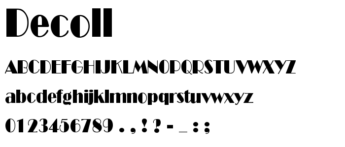 Decoll font