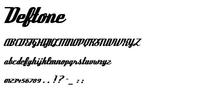 Deftone font