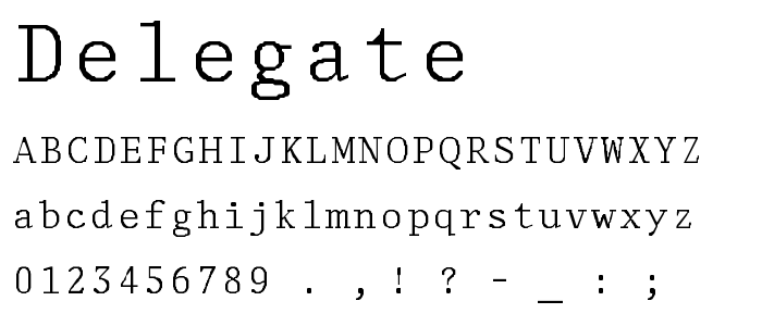 Delegate font