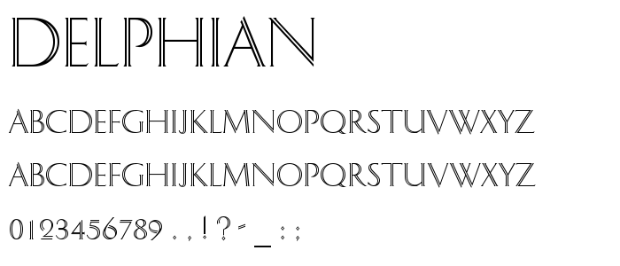 Delphian font