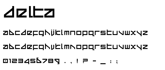 Delta font