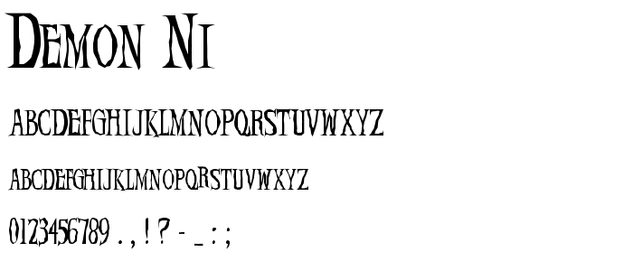 Demon_Ni font