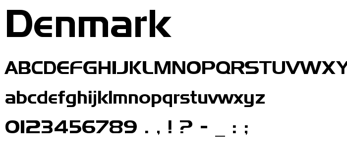 Denmark font