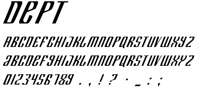 Dept font