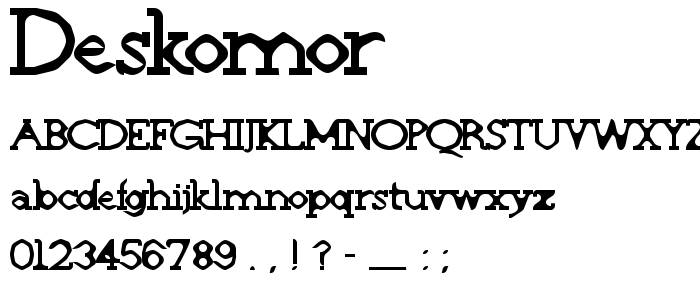 Deskomor font