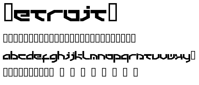 Detroit3 font