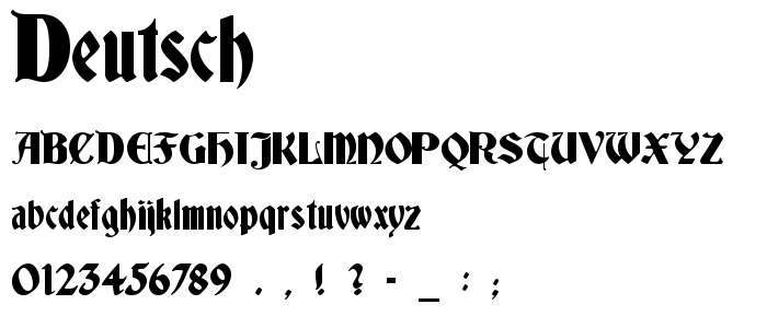 Deutsch font