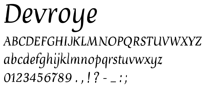 Devroye font