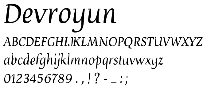 Devroyun font