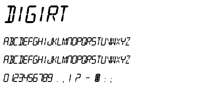 Digirt font