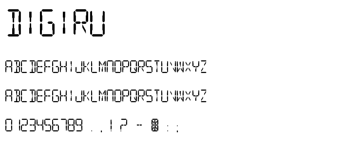 Digiru font