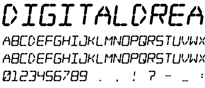 Digitaldreamfatskew font