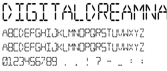 Digitaldreamnarrow font