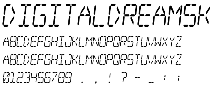 Digitaldreamskewnarrow font