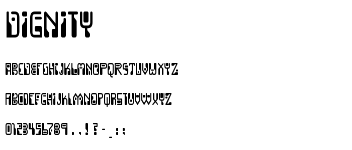 Dignity font