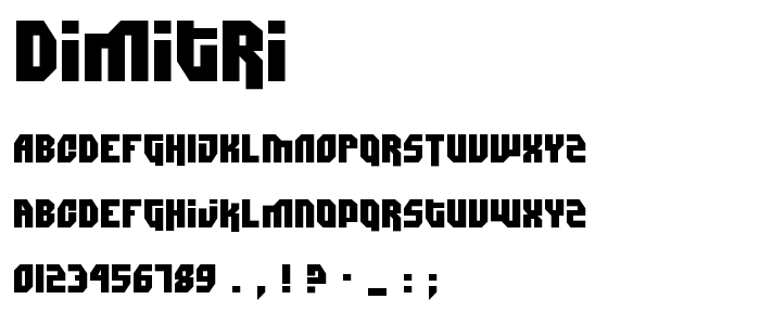 Dimitri font