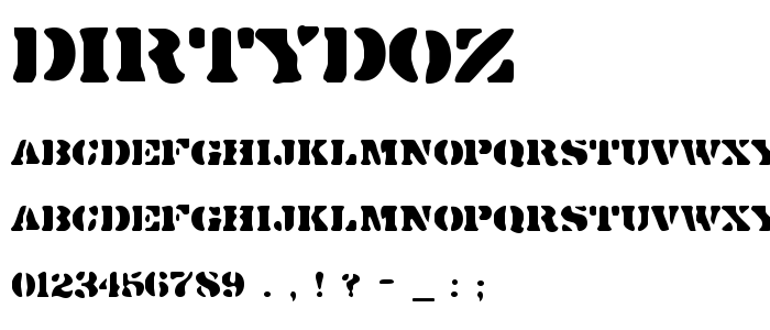 Dirtydoz font