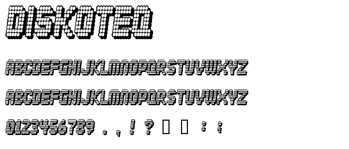 Diskoteq font