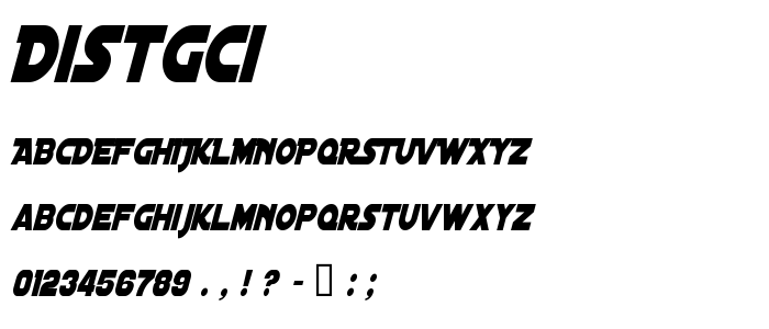 Distgci font