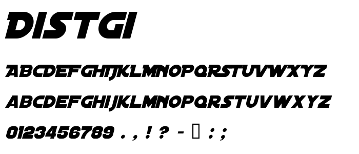 Distgi font