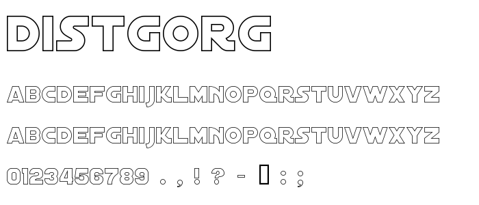 Distgorg font