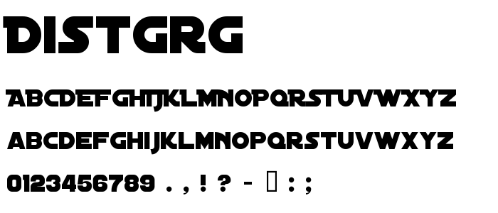 Distgrg font